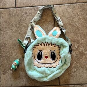 Labubu inspired crossbody bag with keychain NEW